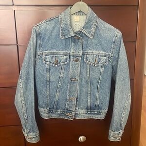 Denim jacket looks good.